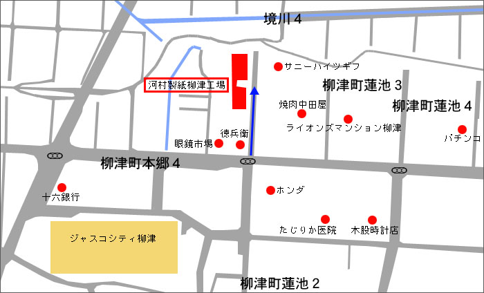 柳津工場地図